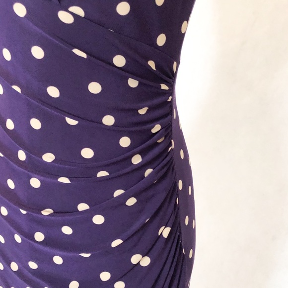 Lauren Ralph Lauren Side Ruched Polka Dot Dress - Picture 4 of 8